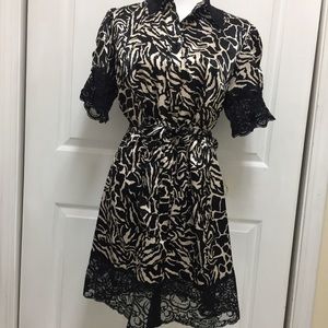 Bisou Bisou | Silky Animal Print Top | Size Large